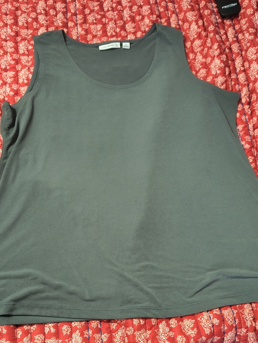Susan Graver Gray Scoop Neck Tank Top